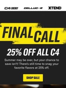 ⏰ ENDS NOW! 25% Off Energy Drinks