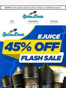 ⏳  Don’t Miss Out! 45% OFF Vape Juice at eJuice Deals—Ending Soon!  ⏳