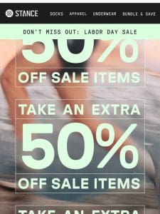 ️ Going…going….EXTRA 50% OFF Sale Items