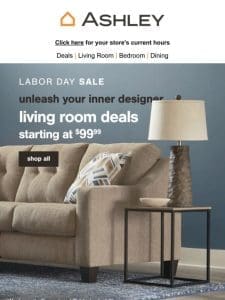 ️ Living Room Refresh Starting from $99.99!