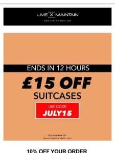 ￡15 Off Personalised Suitcases